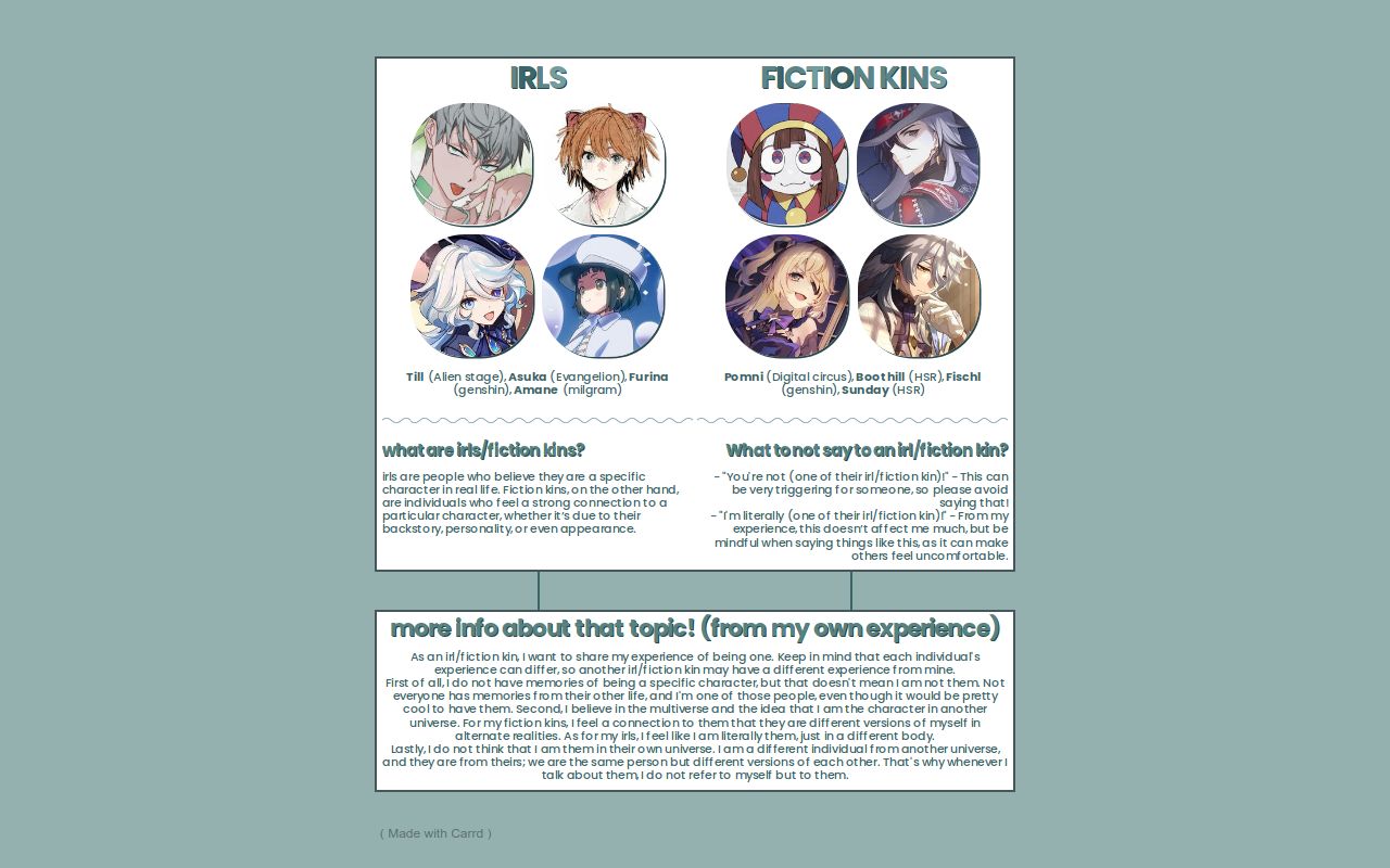 Irls and Fiction kins